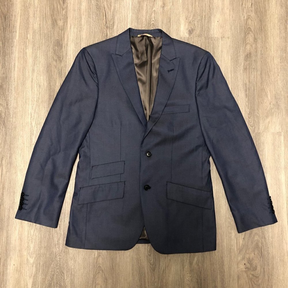 J.M. Haggar Originals Blazer Suit Jacket Blue Men's Size 38R Fully Lined